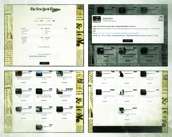 Screenshot of NY Times Archive project